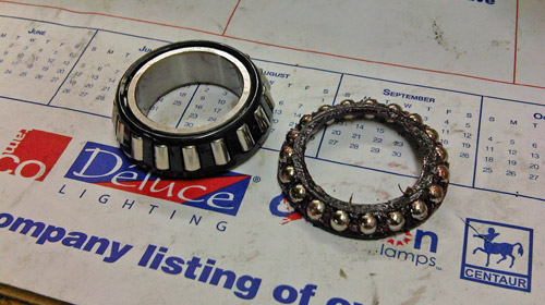 Stock Bearing on Right - New Bearing on Left.  Improvement?