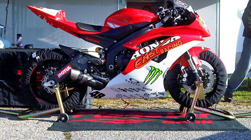 Honda East, Monster Energy, Oakley-sponsored, Pirelli-shod, Witchkraft Racing Prepped, Yamaha R6.  Damn that's too long to say all at once.