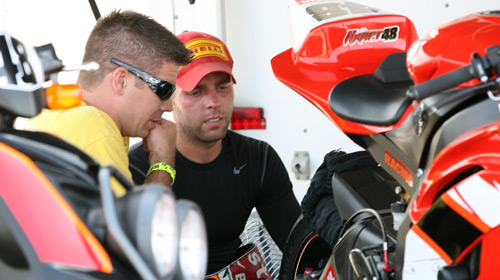 Rick Taking a Look at Our Tire Wear