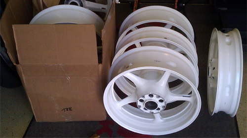 The Wheels Received a Special Powder Coated for a Racing Application